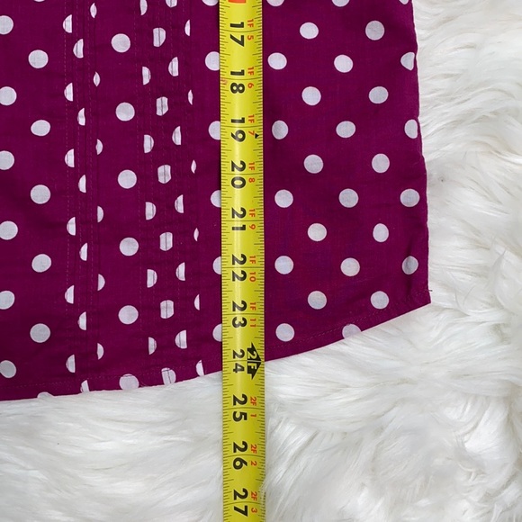 Juicy Couture Magenta Polka Dot Popover Top - Picture 7 of 10